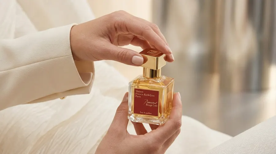 Macro editorial de perfume